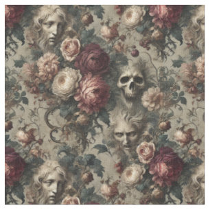 Eine Blüte auf - gotische klassische Tile Stoff