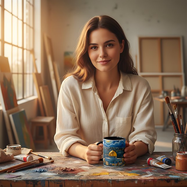 Eine Botschaft von Frieden und Freiheit Tasse (Von Creator hochgeladen)