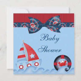 Eine Boys Sea Life Babydusche Einladung