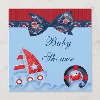 Eine Boys Sea Life Babydusche Einladung