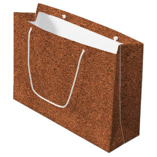 Eine braune Papiertüte mit weißem Griff Große Geschenktüte