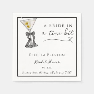 Eine Braut in einem Tini-Bit Dirty Martini-Brautpa Serviette