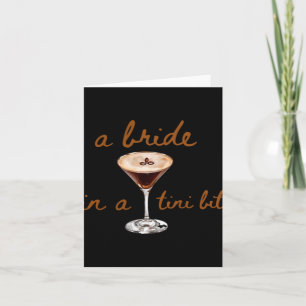Eine Braut in einem Tini-Coffee-Stil Karte