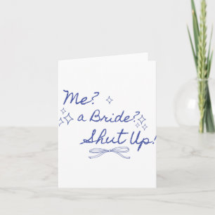 Eine Braut schaltet Junggeselinnen-Abschied Bridal Karte