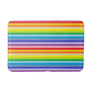 Eine breitere Palette von Regenbogenstreifen Badematte