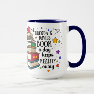 Eine Brenda K Davies Book A Day Behalte Realität  Tasse