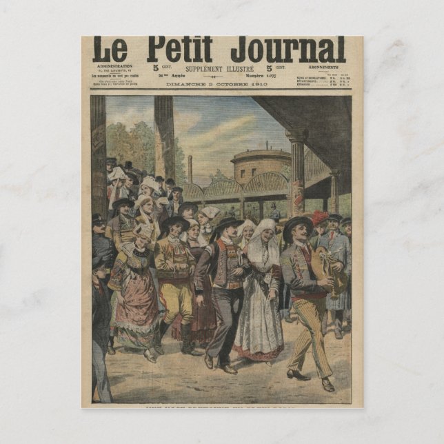 Eine bretonische Hochzeit in Paris Postkarte (Vorderseite)
