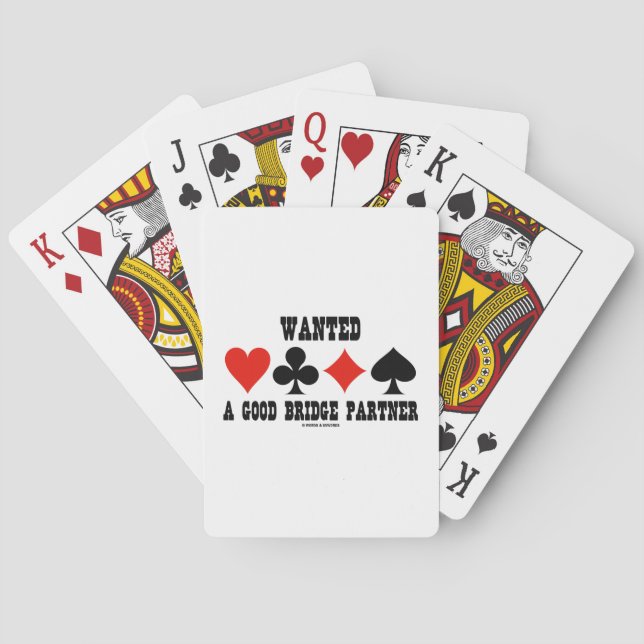Eine Brücke für gute Bridge-Partner-Card-Anzug gew Spielkarten (Rückseite)