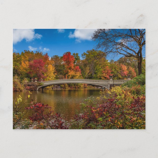 Eine Brücke im Central Park Postkarte (Vorderseite)