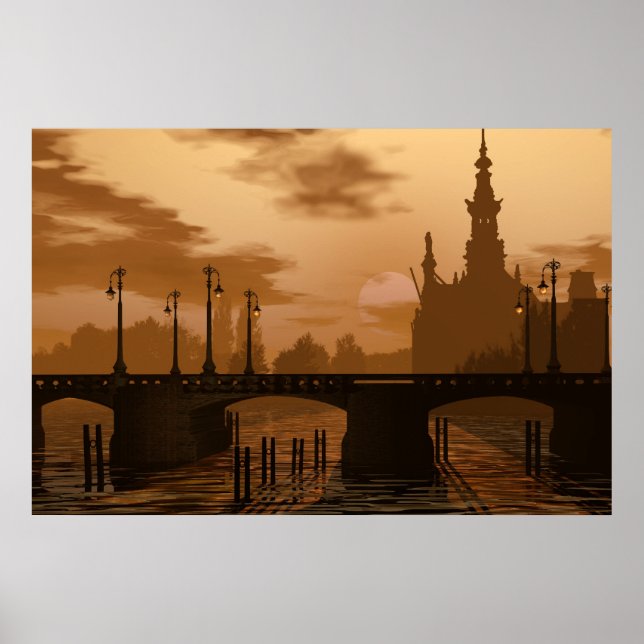 Eine Brücke in Amsterdam Poster (Vorne)