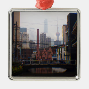 Eine Brücke in Shanghai Ornament Aus Metall