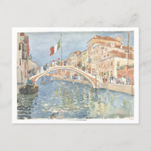 "Eine Brücke in Venedig" Maurice Prendergast Gemäl Postkarte