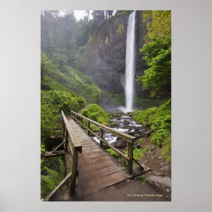 Eine Brücke über den Columbia River und Latourell  Poster
