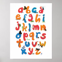 Eine Bug Collection Alphabet Children Wall Art