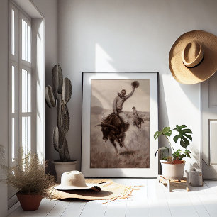 Eine Bulle reiten   Elling William Gollings Poster