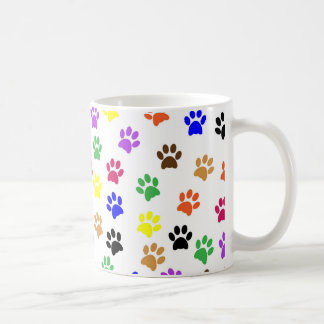 Eine bunte Katzenspur - Katzenpfoten Kaffee-/Tasse Kaffeetasse