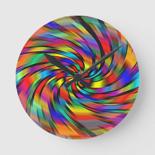 Eine bunte Pinwheel-Uhr Runde Wanduhr