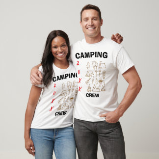 Eine Camping-Crew Individuelles Jahr Familienausfl T-Shirt