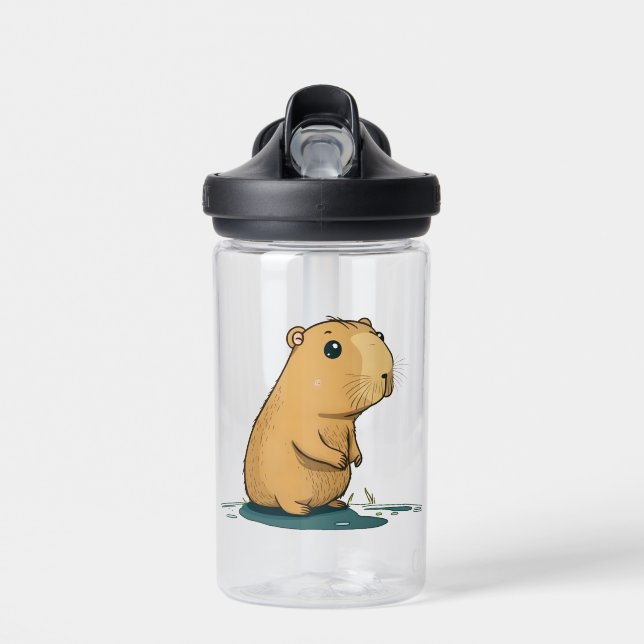 eine Capybara am Wasserloch Trinkflasche (Vorne)