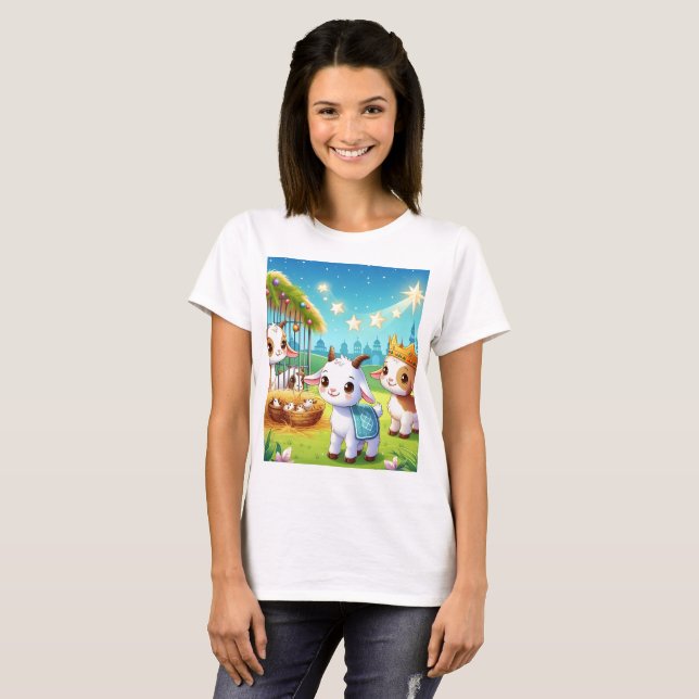 eine Cartoon-Abbildung einer landwirtschaftlich ge T-Shirt (Vorne ganz)