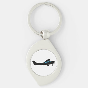 Eine Cessna in Silhouette Schlüsselanhänger