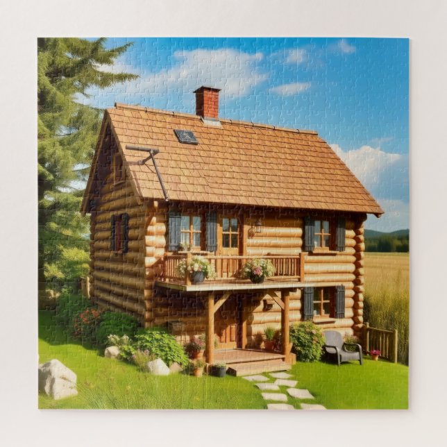 Eine charmante Blockhütte (Vertikal)