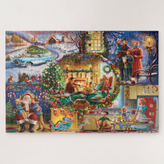 Eine Collage von Weihnachtstraditionen