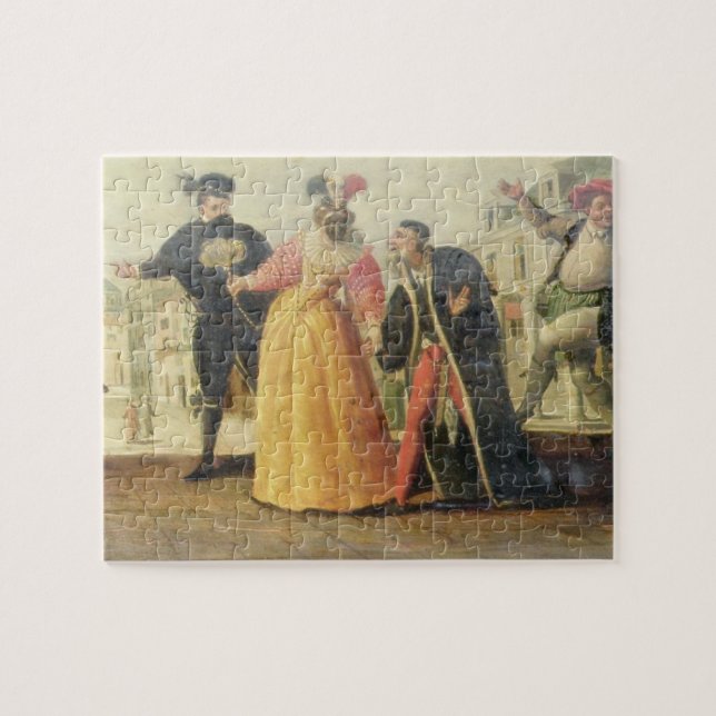 Eine Commedia- dell'arteTruppe vor einer (Horizontal)