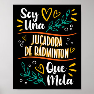 Eine Coole Badminton-Spielerin Frau Geschenk Bad Poster