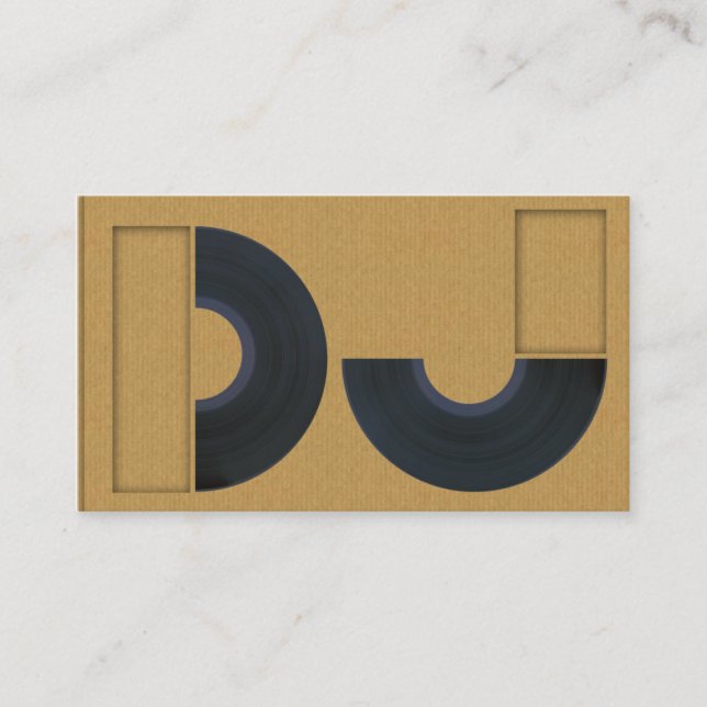 Eine coole carboard DJ-Geschäftskarte Visitenkarte (Vorderseite)