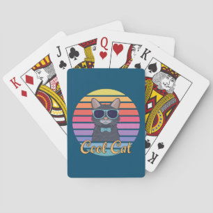 Eine Coole Katze Spielkarten