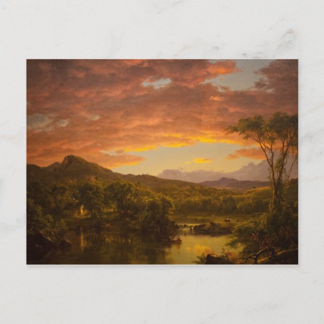 Eine Country-Zuhause von Frederic Edwin Church Postkarte (Vorderseite)