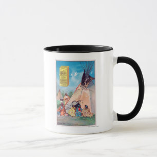 Eine Crow Indian Tepee, Maizena Product Ad Tasse