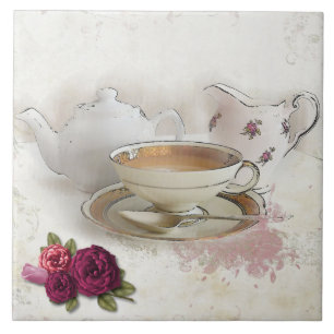 Eine Cuppa Tee-Fliese haben Fliese