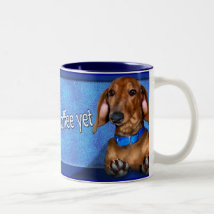 Eine Dackel Coffe Schale Zweifarbige Tasse
