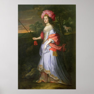 Eine Dame im Maskerade-Kostüm, c.1679 Poster