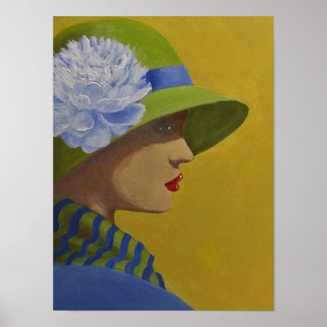 eine Dame im Profil Poster (Vorne)