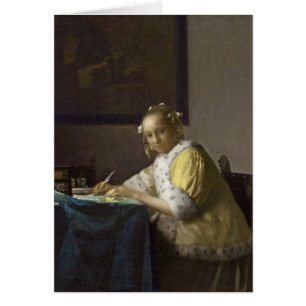 Eine Dame Writing, C. 1665 (Öl auf Leinwand)