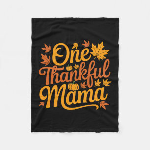 Eine dankbare Mama Herbst Mutter Blätter Erntedank Fleecedecke