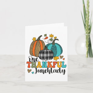 Eine dankbare Mittagspause Lady School Pumpkins Th Karte