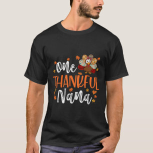 Eine dankbare Nana-Erntedank-Familie passt auf Tur T-Shirt