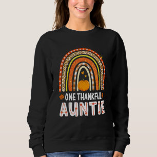 Eine dankbare Tante Regenbogen Leopard Herbst Herb Sweatshirt