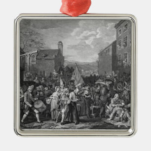 Eine Darstellung des März des Schutzes Silbernes Ornament