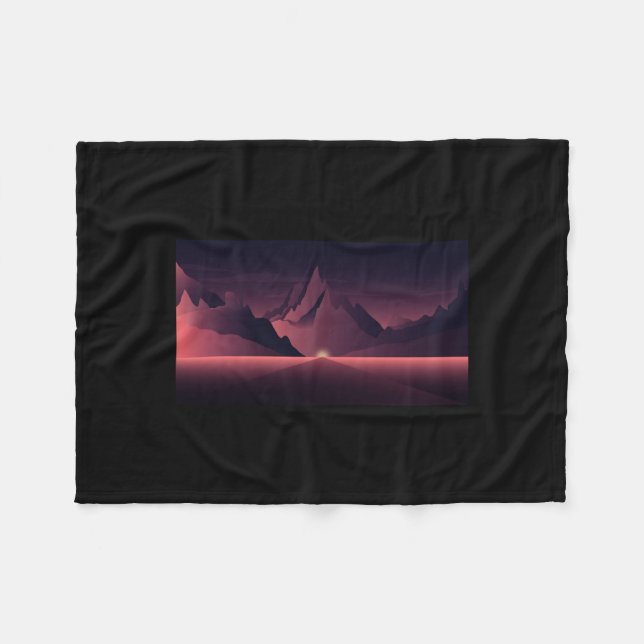 Eine Darstellung des Sonnenuntergangs auf den Berg Fleecedecke (Vorderseite (Horizontal))