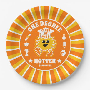 Eine Degree Hotter Retro Graduation Party Pappteller