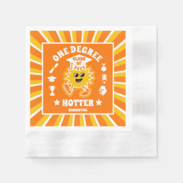 Eine Degree Hotter Retro Graduation Party Serviette