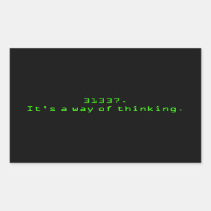 Eine Denkweise Rechteckiger Aufkleber