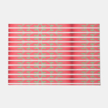 Eine Designermatte mit Minze grün und rosa