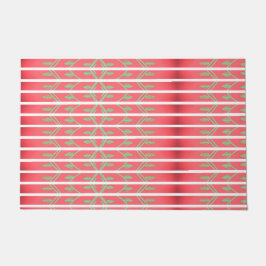 Eine Designermatte mit Minze grün und rosa Fußmatte