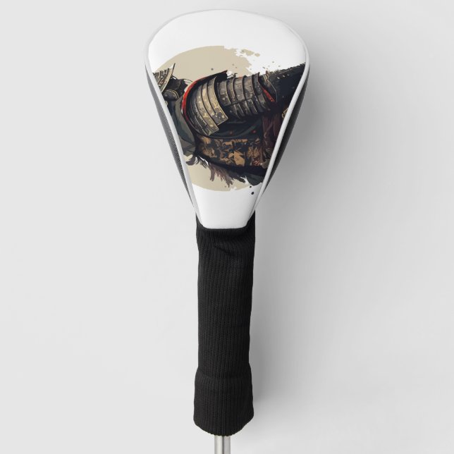 Eine detaillierte Samurai-Abbildung Golf Headcover (Vorderseite)